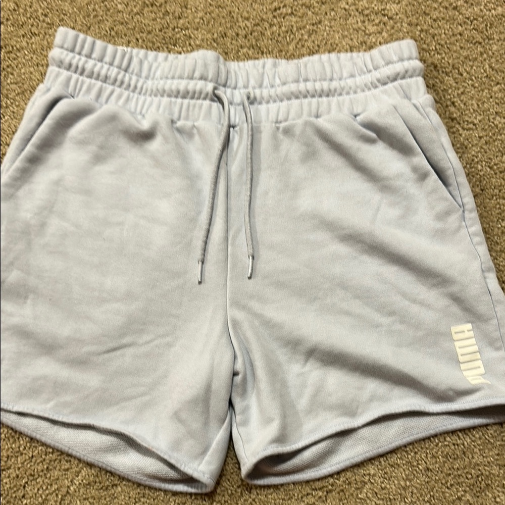 Puma Light Blue Casual Shorts